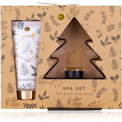 Accentra Winter Spa Badeset - Duschgel, Kerzenständer, Fichtenduft Accentra Winter Spa Badeset - Duschgel, Kerzenständer, Fichtenduft