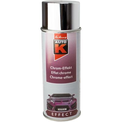 Peinture en spray Auto-K 400ml - Effet chrome pour auto - Publicité Peinture en spray Auto-K 400ml - Effet chrome pour auto - Publicité