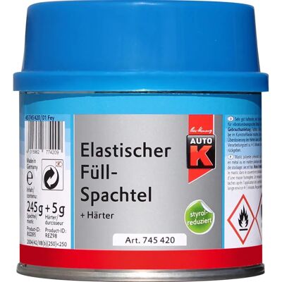 Filler Élastique Auto K - 250g Réparation Métal - Auto-K - Publicité Filler Élastique Auto K - 250g Réparation Métal - Auto-K - Publicité