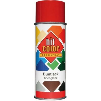Peinture en spray rouge feu Hitcolor - Pour intérieur et extérieur - Publicité Peinture en spray rouge feu Hitcolor - Pour intérieur et extérieur - Publicité