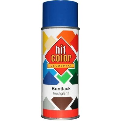 Hitcolor - Peinture en spray bleu genziana - Intérieur/Extérieur - Séchage rapide - Publicité Hitcolor - Peinture en spray bleu genziana - Intérieur/Extérieur - Séchage rapide - Publicité