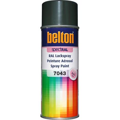 Spray Belton RAL 7043 Gris trafic B - peinture en aérosol de haute qualité - Publicité Spray Belton RAL 7043 Gris trafic B - peinture en aérosol de haute qualité - Publicité