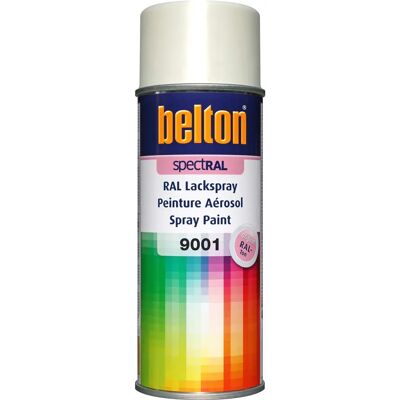 Belton SpectRAL 400ml RAL 9001 Crèmewit - Sprayverf Belton SpectRAL 400ml RAL 9001 Crèmewit - Sprayverf