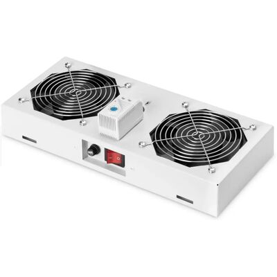 Digitus Rack Szellőző Készlet - 2 Ventilátor, Termosztát, Szürke Digitus Rack Szellőző Készlet - 2 Ventilátor, Termosztát, Szürke