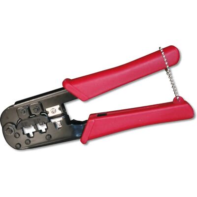 Alicate de crimpagem Digitus DN-94007 - Universal, Metal, Preto/Vermelho Alicate de crimpagem Digitus DN-94007 - Universal, Metal, Preto/Vermelho
