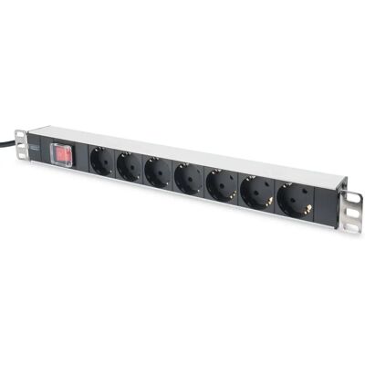 Multipresa Digitus DN-95402 - 7 Prese - Nero Multipresa Digitus DN-95402 - 7 Prese - Nero