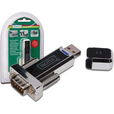 Digitus Adapter Szeregowy USB 1.1 - RS232 9-pin Męski Digitus Adapter Szeregowy USB 1.1 - RS232 9-pin Męski