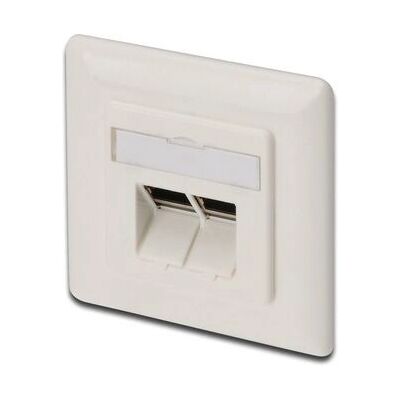 Digitus DN-9008 Boîte de sortie - 2 ports RJ45 blindés, Blanc - Publicité Digitus DN-9008 Boîte de sortie - 2 ports RJ45 blindés, Blanc - Publicité