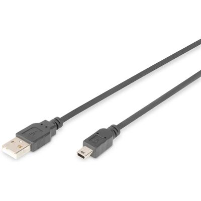 Cablu USB Digitus AK-300108-018-S - USB 2.0 - Negru Cablu USB Digitus AK-300108-018-S - USB 2.0 - Negru