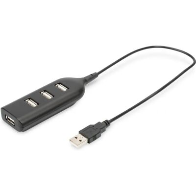 Digitus AB-50001-1 4-Port USB 2.0 Hub - Schwarz Digitus AB-50001-1 4-Port USB 2.0 Hub - Schwarz