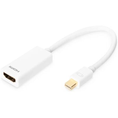 Digitus Mini DisplayPort zu HDMI Adapter - 0,15m - Weiß - Videokabel-Adapter Digitus Mini DisplayPort zu HDMI Adapter - 0,15m - Weiß - Videokabel-Adapter