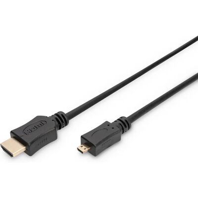 Digitus - HD Micro auf Standard HDMI Kabel - 1m - Schwarz Digitus - HD Micro auf Standard HDMI Kabel - 1m - Schwarz