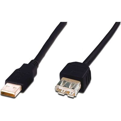 Câble d'extension USB Digitus - 5m, Noir, USB 2.0 Câble d'extension USB Digitus - 5m, Noir, USB 2.0