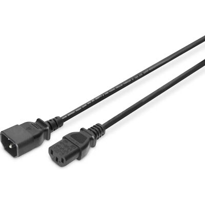 Digitus Verlängerungskabel - IEC C14 auf C13 - 1,8 m Schwarz - Stromkabel Digitus Verlängerungskabel - IEC C14 auf C13 - 1,8 m Schwarz - Stromkabel