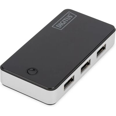 Digitus DA-70231 USB-Hub - 4 Ports - Schwarz, Silber Digitus DA-70231 USB-Hub - 4 Ports - Schwarz, Silber