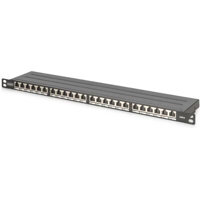 Digitus 19 hüvelykes Cat6 Patch Panel 24 port - Fekete - 0,5U Digitus 19 hüvelykes Cat6 Patch Panel 24 port - Fekete - 0,5U