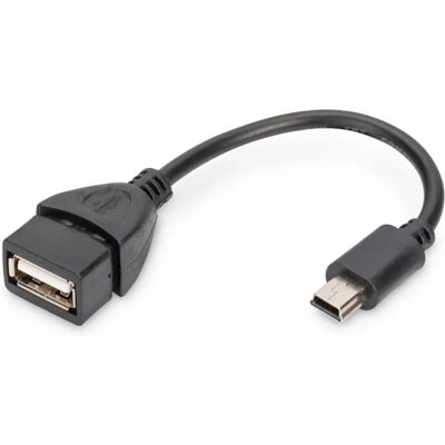 Kabel USB Digitus Mini-USB B do USB A 0,2 m Czarny Kabel USB Digitus Mini-USB B do USB A 0,2 m Czarny