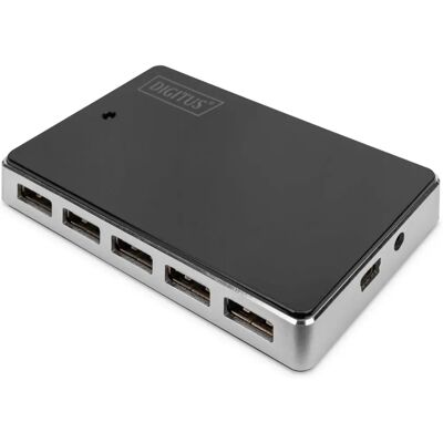 Digitus DA-70229 Hub USB - 10 Ports - Noir - Publicité Digitus DA-70229 Hub USB - 10 Ports - Noir - Publicité
