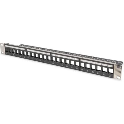Digitus DN-91411-LF Patch Panel - 24-Port, Black, 1U, Shielded Digitus DN-91411-LF Patch Panel - 24-Port, Black, 1U, Shielded