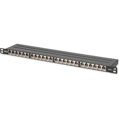 Digitus DN-91624S-SL-EA Pannello patch 24 porte 0,5U - Cat6A, Schermato, 19" Nero Digitus DN-91624S-SL-EA Pannello patch 24 porte 0,5U - Cat6A, Schermato, 19" Nero