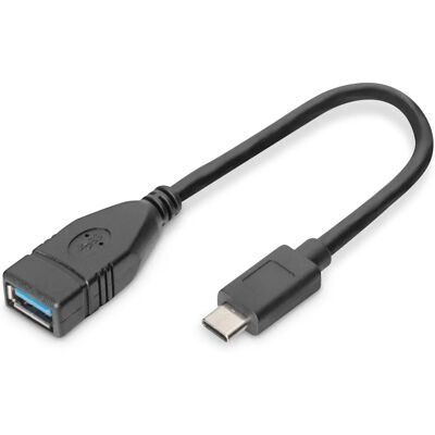 Adapter Digitus USB-C 15cm - USB 3.2 Gen 1 - Czarny Adapter Digitus USB-C 15cm - USB 3.2 Gen 1 - Czarny