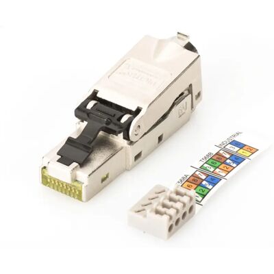 Digitus Ezüstös RJ-45 Mezőkapcsoló - Ethernet, Cat6, 1x árnyékolt Digitus Ezüstös RJ-45 Mezőkapcsoló - Ethernet, Cat6, 1x árnyékolt