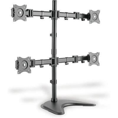 Digitus DA-90364 Monitor Beugel - Verstelbaar, Viervoudig, Zwart Digitus DA-90364 Monitor Beugel - Verstelbaar, Viervoudig, Zwart