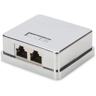 Scatola di derivazione Digitus DN-93711 - Montaggio superficiale, RJ45 x 2, Argento Scatola di derivazione Digitus DN-93711 - Montaggio superficiale, RJ45 x 2, Argento