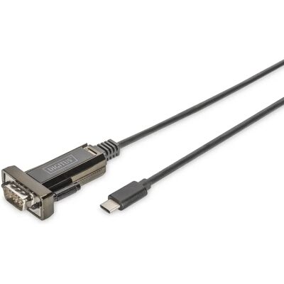 Cabo Serial USB-C Digitus - Preto - 1m Cabo Serial USB-C Digitus - Preto - 1m