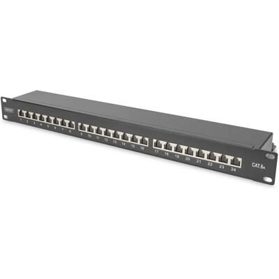 Digitus Professzionális patch panel DN-91624S-EA-B - 1U - 48,3 cm (19") Fekete Digitus Professzionális patch panel DN-91624S-EA-B - 1U - 48,3 cm (19") Fekete