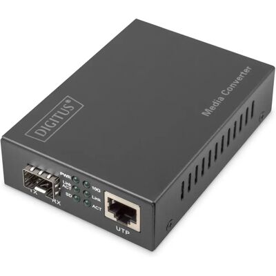 Digitus DN-82211 - Convertidor de fibra - 10GBe, 5GBe, 2.5GBe - 1000Base-T, 10GBase-T, 10GBase-R - Negro Digitus DN-82211 - Convertidor de fibra - 10GBe, 5GBe, 2.5GBe - 1000Base-T, 10GBase-T, 10GBase-R - Negro