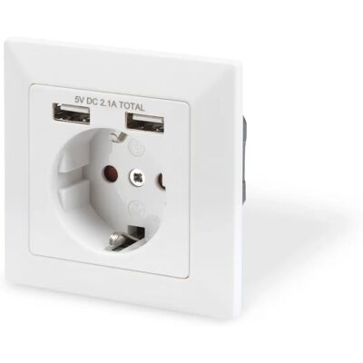 Digitus DA-70613 Steckdose - 2 USB Weiß Digitus DA-70613 Steckdose - 2 USB Weiß