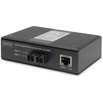 Convertitore di Mezzi di Rete Gigabit Digitus DN-652101 - Nero Convertitore di Mezzi di Rete Gigabit Digitus DN-652101 - Nero