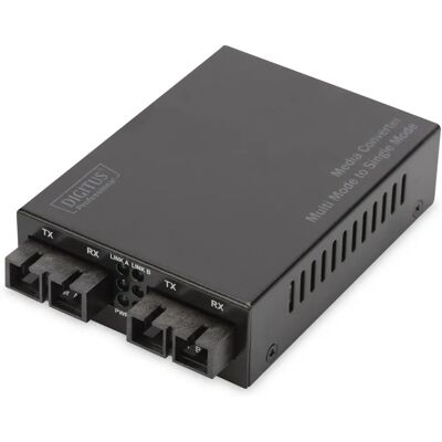 Convertidor de medios de red Digitus DN-82024 - 100 Mbit/s - Negro Convertidor de medios de red Digitus DN-82024 - 100 Mbit/s - Negro