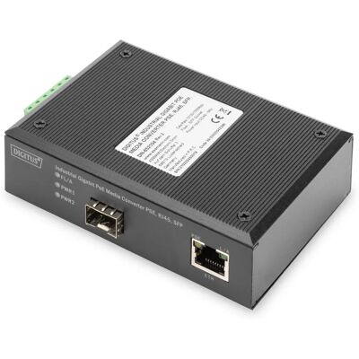 Convertisseur réseau Digitus DN-652104 - 80 km - Gigabit - PoE Convertisseur réseau Digitus DN-652104 - 80 km - Gigabit - PoE