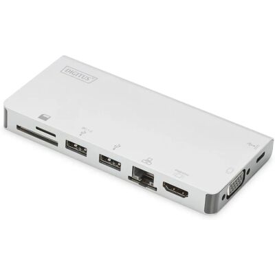 Digitus DA-70866 Laptop-Dock - Silber - Unterstützt 4K UHD Digitus DA-70866 Laptop-Dock - Silber - Unterstützt 4K UHD