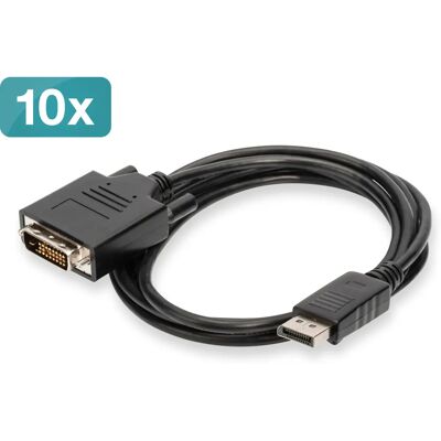 Digitus Displayport Dvi Adapter Kabel - 2 M - Pack Of 10 Schwarz Digitus Displayport Dvi Adapter Kabel - 2 M - Pack Of 10 Schwarz