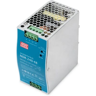 Digitus Power Adapter - 48V - 240W - DIN Rail Power Supply - Green, Silver - Power Supply Unit Digitus Power Adapter - 48V - 240W - DIN Rail Power Supply - Green, Silver - Power Supply Unit