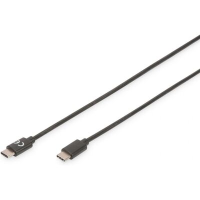 Assmann 1m USB C Kabel - Unterstützt USB 2.0 - Schwarz Assmann 1m USB C Kabel - Unterstützt USB 2.0 - Schwarz