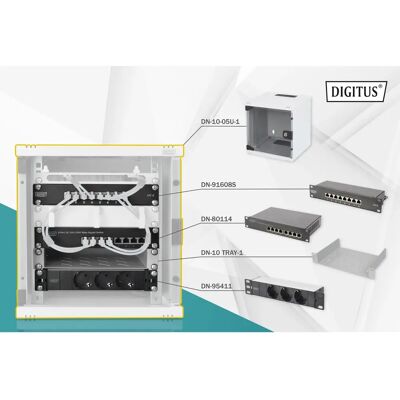 Digitus DN-10-SET-1 Szafka rack naścienna - Szafka sieciowa Digitus DN-10-SET-1 Szafka rack naścienna - Szafka sieciowa