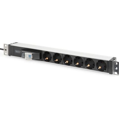 Digitus DN-95417 Unidad de distribución de energía - 6 Tomas - 4000W - Negro, Plata Digitus DN-95417 Unidad de distribución de energía - 6 Tomas - 4000W - Negro, Plata