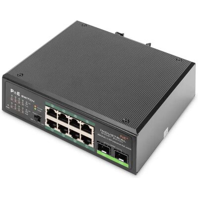 Digitus DN-651110 Switch Industriale PoE Gigabit - 8 Porte Digitus DN-651110 Switch Industriale PoE Gigabit - 8 Porte