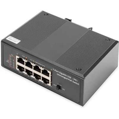 Switch Industriale Gigabit PoE Digitus DN-651113 - 7 Porte Switch Industriale Gigabit PoE Digitus DN-651113 - 7 Porte