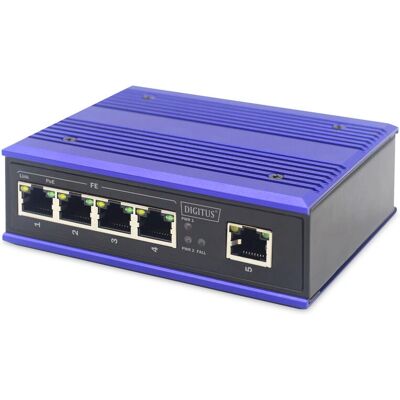 Switch industriale PoE Assmann DN-650107 - 4 Porte Switch industriale PoE Assmann DN-650107 - 4 Porte
