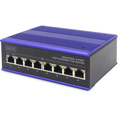 Switch Industriale Digitus DN-650108 - 8 Porte Switch Industriale Digitus DN-650108 - 8 Porte