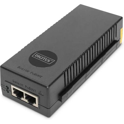 Digitus DN-95108 Adaptador PoE - 10 Gbps Ethernet - Negro - PoE+ Digitus DN-95108 Adaptador PoE - 10 Gbps Ethernet - Negro - PoE+