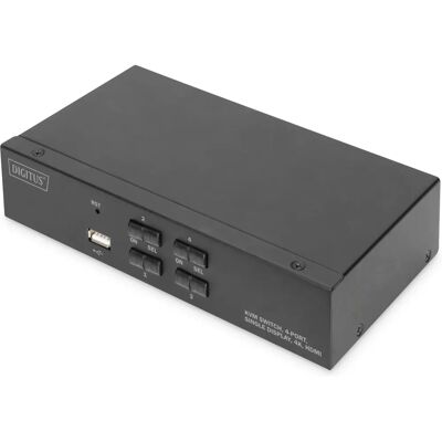 Digitus DS-12880 KVM kapcsoló - 4K, 4 port, HDMI, USB, Hang Digitus DS-12880 KVM kapcsoló - 4K, 4 port, HDMI, USB, Hang