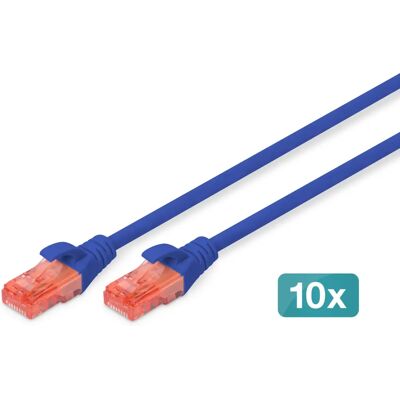 Digitus DK-1617-010-B-10 Blau Netwerkkabel - Cat6 U/UTP Digitus DK-1617-010-B-10 Blau Netwerkkabel - Cat6 U/UTP