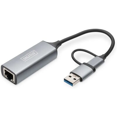 Digitus DN-3028 Netzwerkkarte - USB-C, USB 3.1, RJ-45, Grau Digitus DN-3028 Netzwerkkarte - USB-C, USB 3.1, RJ-45, Grau