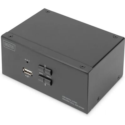 Digitus Dual-Display 4K KVM Switch - Sort Digitus Dual-Display 4K KVM Switch - Sort
